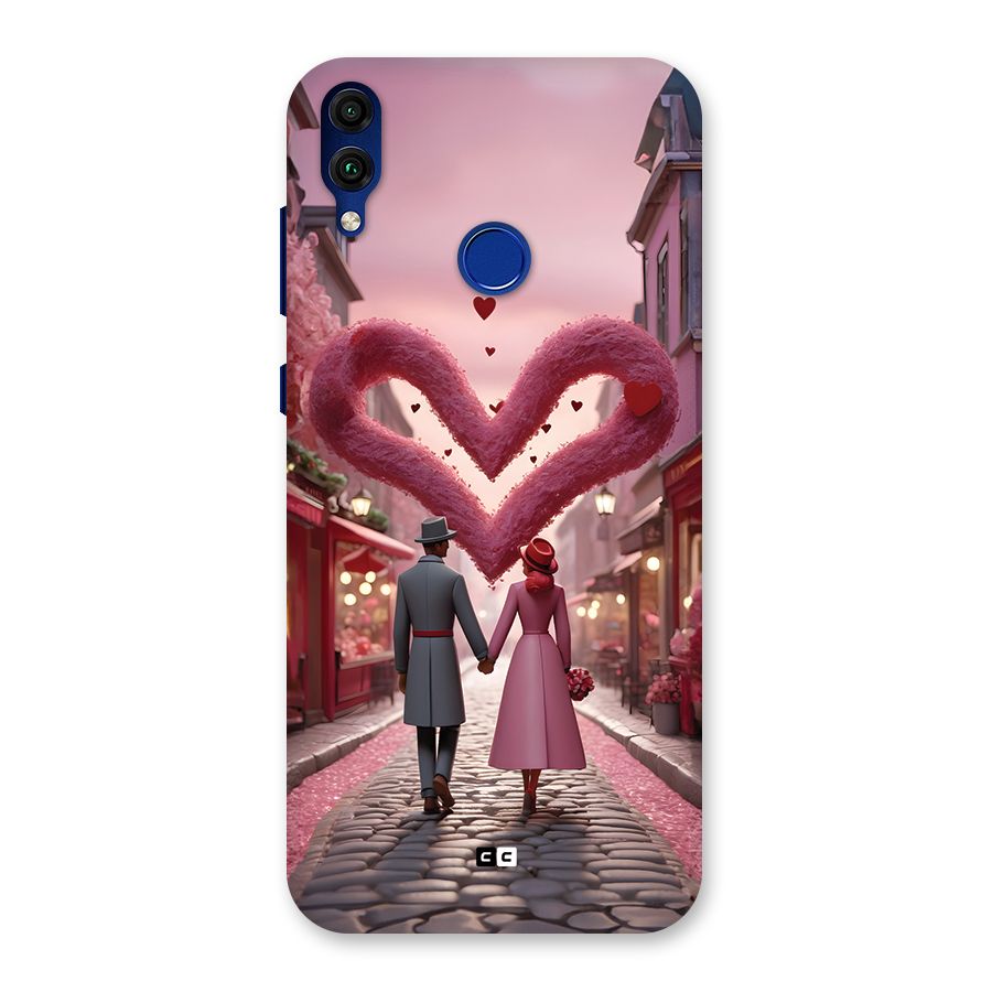 Valetines Couple Walking Back Case for Honor 8C