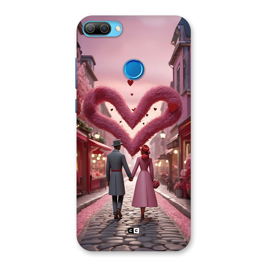 Valetines Couple Walking Back Case for Honor 9N