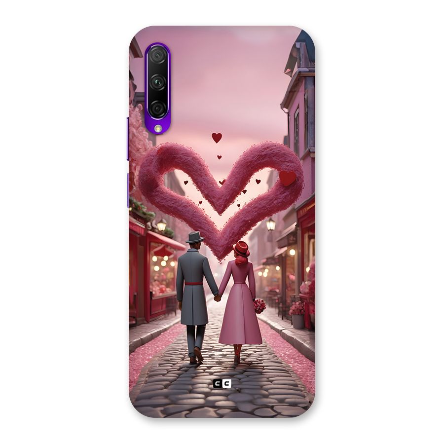Valetines Couple Walking Back Case for Honor 9X Pro