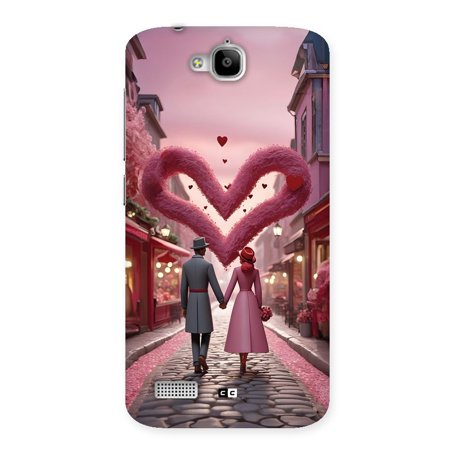 Valetines Couple Walking Back Case for Honor Holly