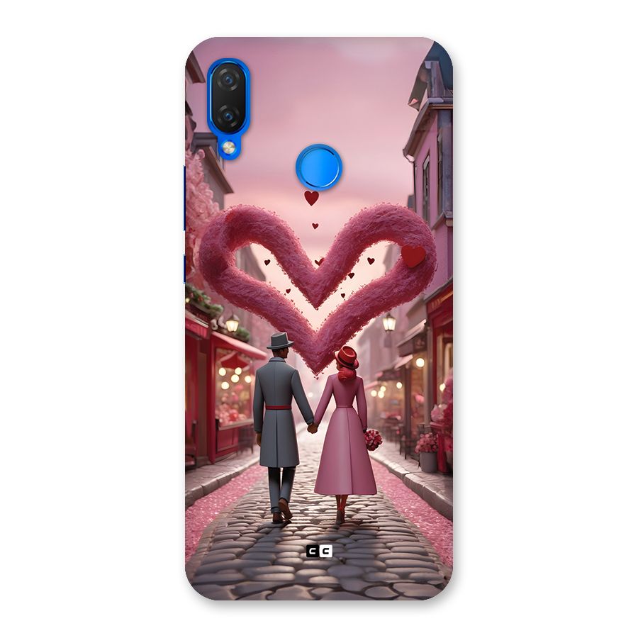 Valetines Couple Walking Back Case for Huawei P Smart Plus