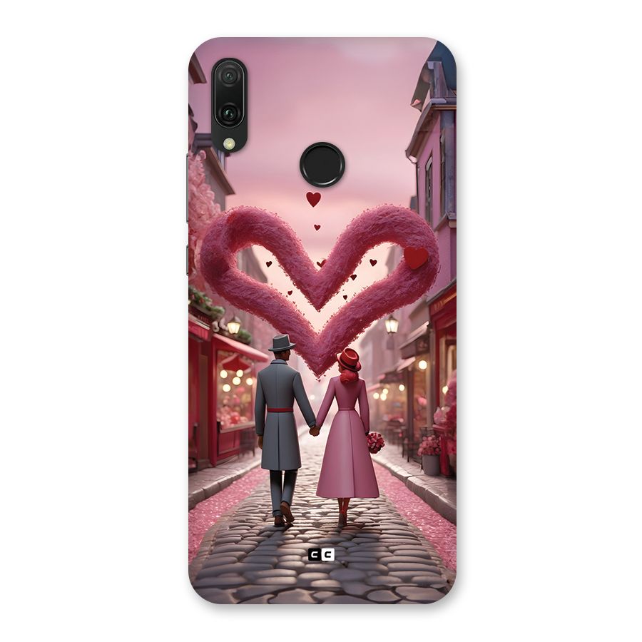 Valetines Couple Walking Back Case for Huawei Y9 (2019)