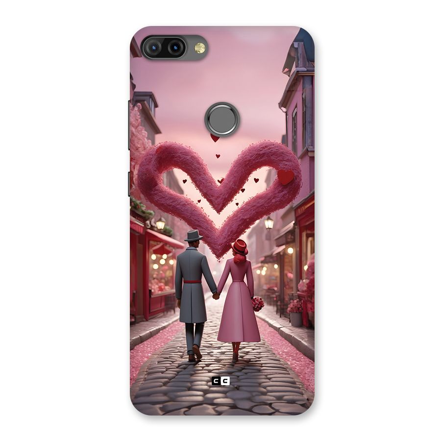 Valetines Couple Walking Back Case for Infinix Hot 6 Pro