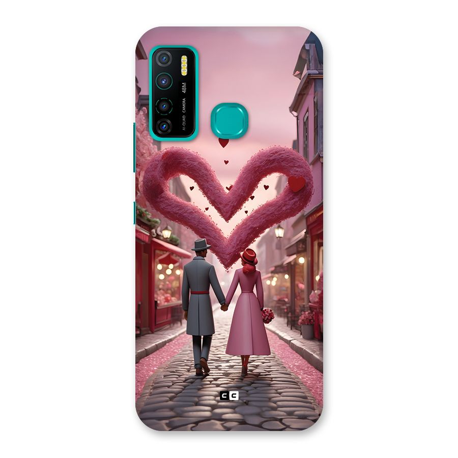 Valetines Couple Walking Back Case for Infinix Hot 9 Pro