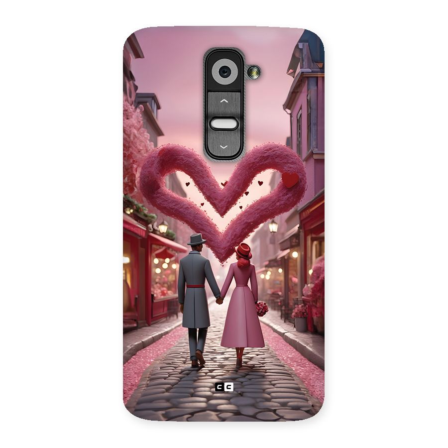 Valetines Couple Walking Back Case for LG G2
