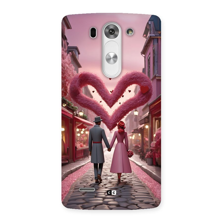 Valetines Couple Walking Back Case for LG G3 Beat