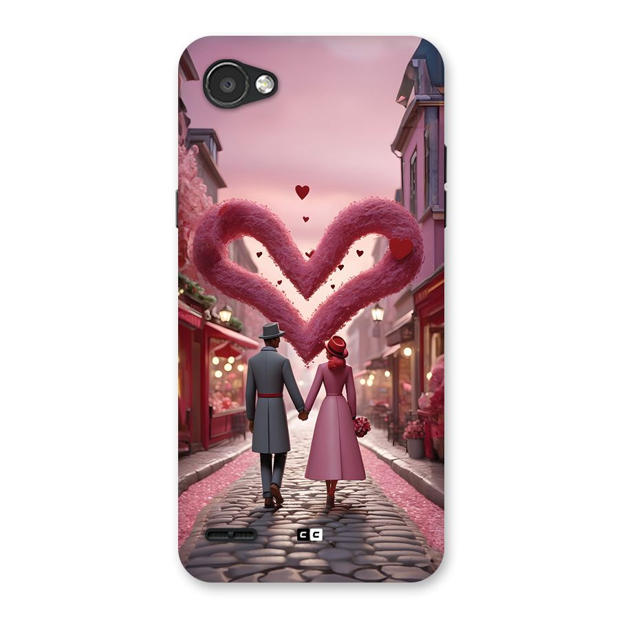 Valetines Couple Walking Back Case for LG Q6