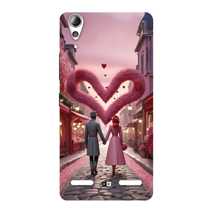Valetines Couple Walking Back Case for Lenovo A6000 Plus
