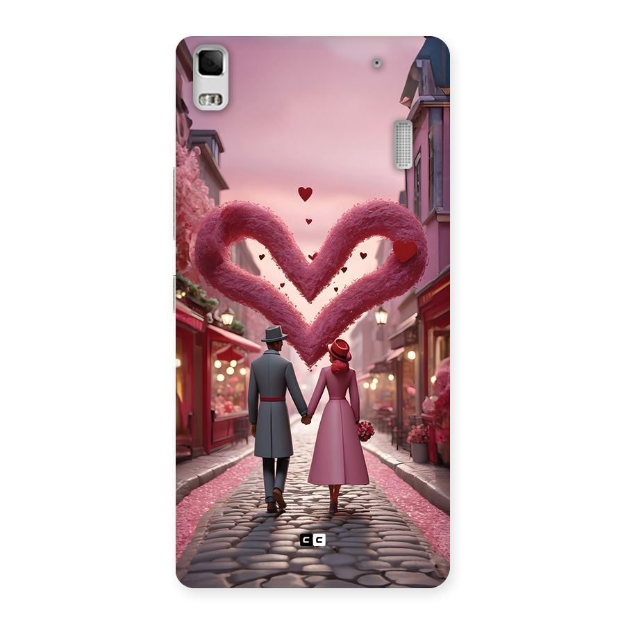 Valetines Couple Walking Back Case for Lenovo K3 Note