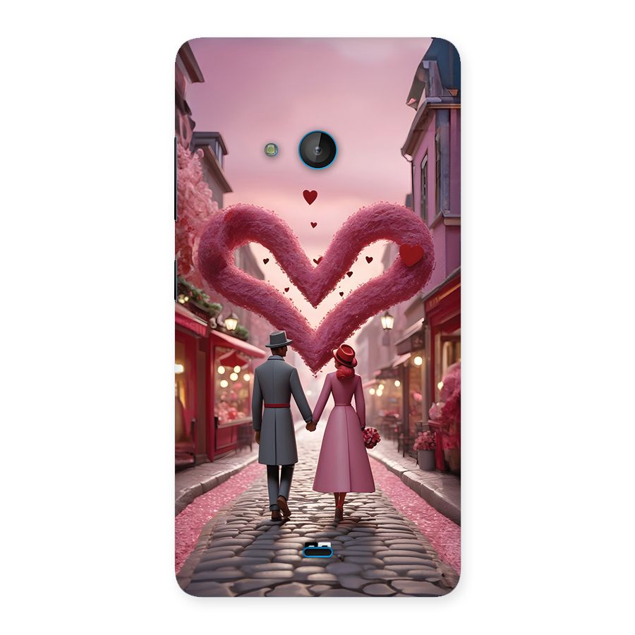 Valetines Couple Walking Back Case for Lumia 540