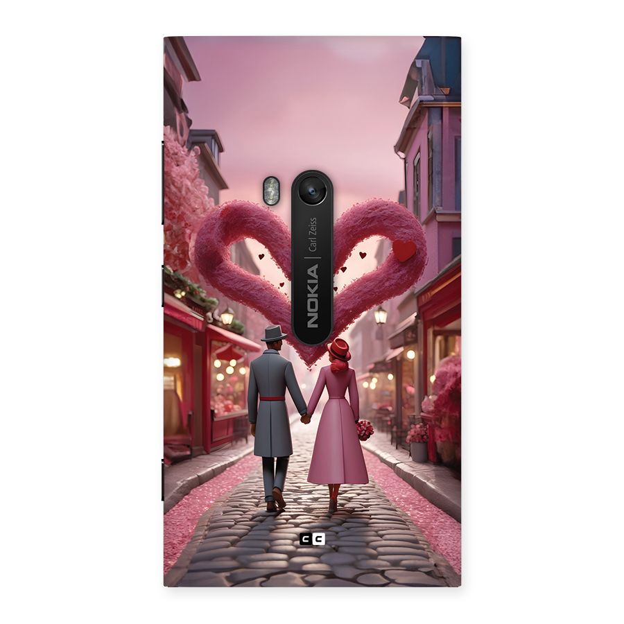 Valetines Couple Walking Back Case for Lumia 920
