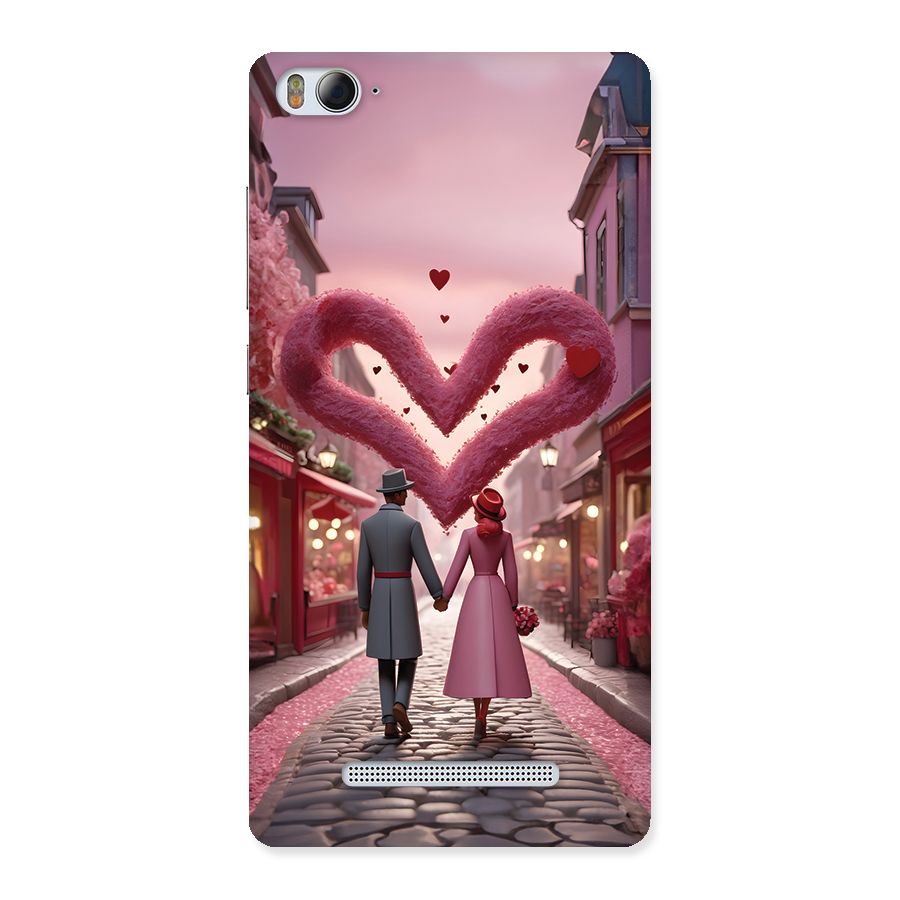 Valetines Couple Walking Back Case for Mi4i
