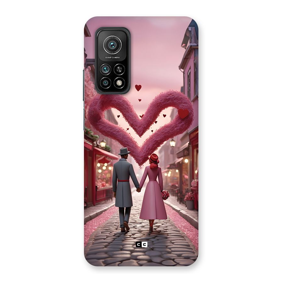 Valetines Couple Walking Back Case for Mi 10T 5G