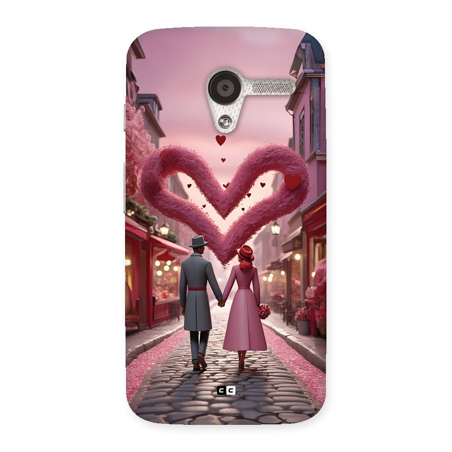 Valetines Couple Walking Back Case for Moto X