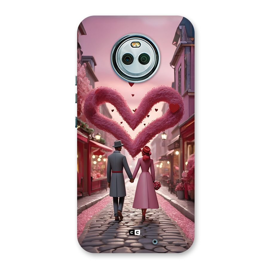 Valetines Couple Walking Back Case for Moto X4