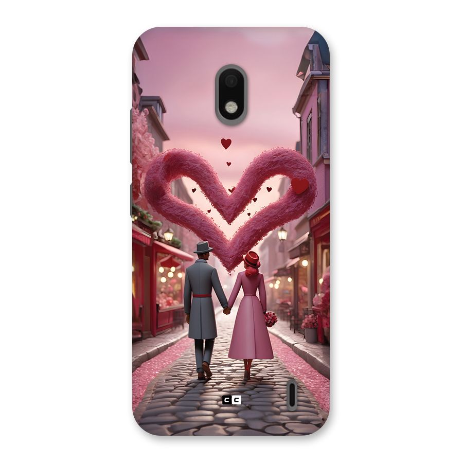 Valetines Couple Walking Back Case for Nokia 2.2