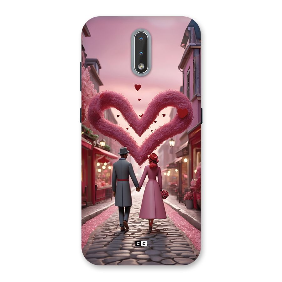 Valetines Couple Walking Back Case for Nokia 2.3