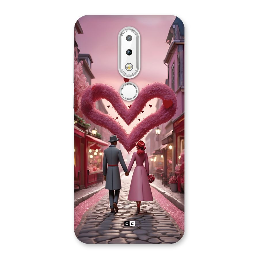 Valetines Couple Walking Back Case for Nokia 6.1 Plus