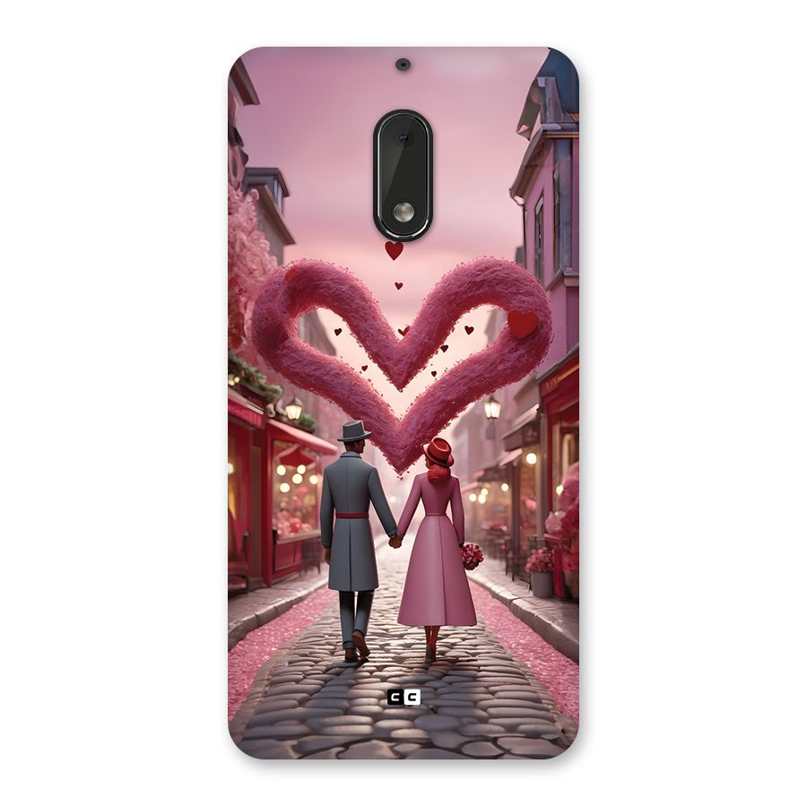 Valetines Couple Walking Back Case for Nokia 6