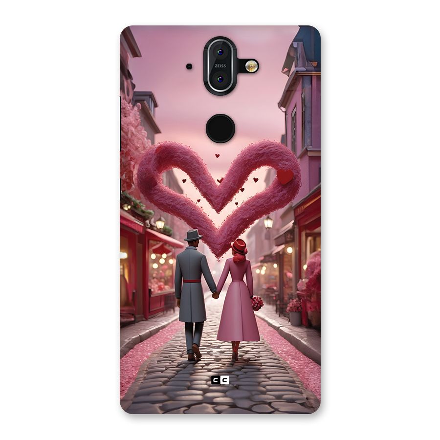 Valetines Couple Walking Back Case for Nokia 8 Sirocco
