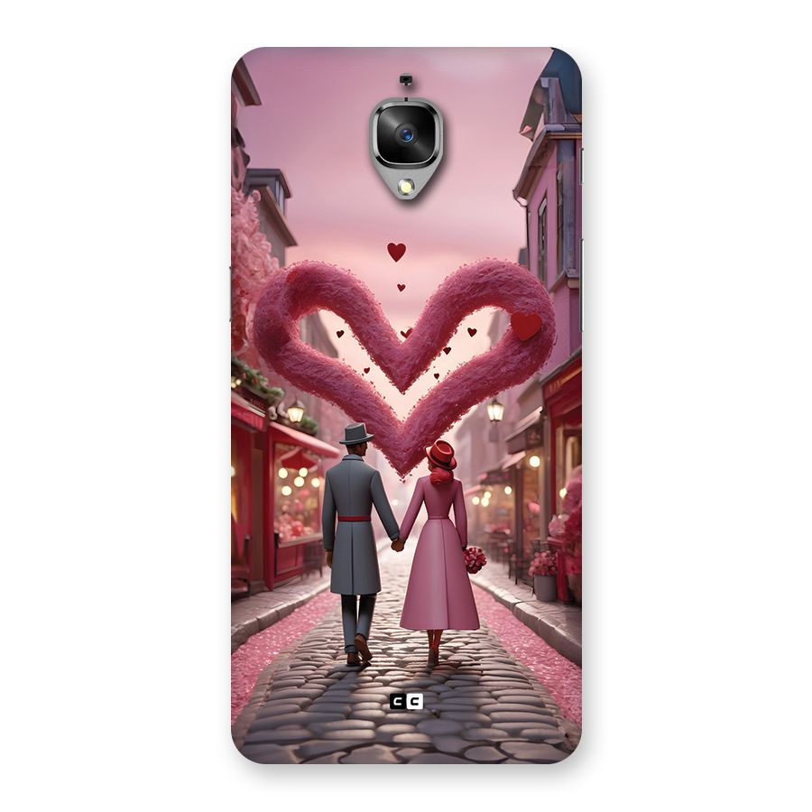 Valetines Couple Walking Back Case for OnePlus 3T