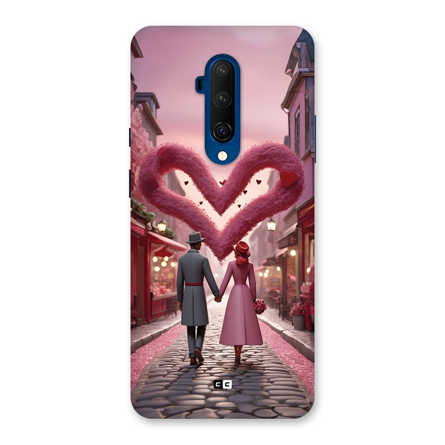 Valetines Couple Walking Back Case for OnePlus 7T Pro