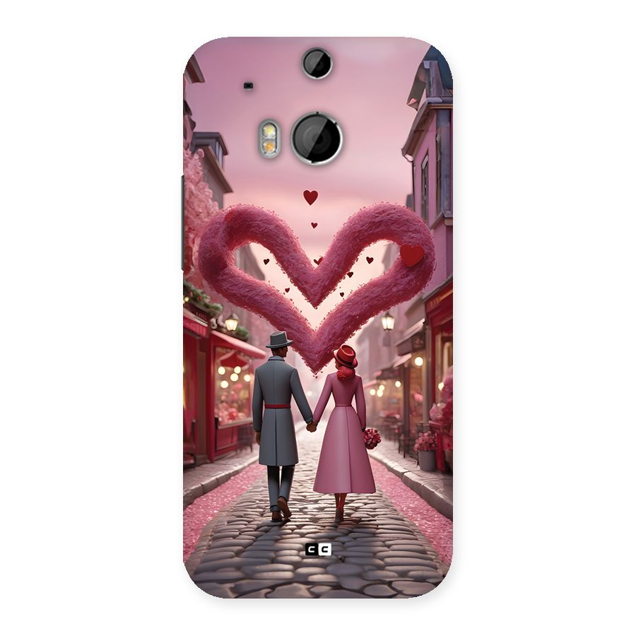 Valetines Couple Walking Back Case for One M8