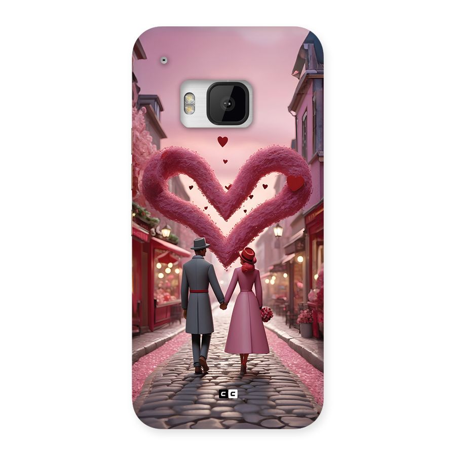 Valetines Couple Walking Back Case for One M9