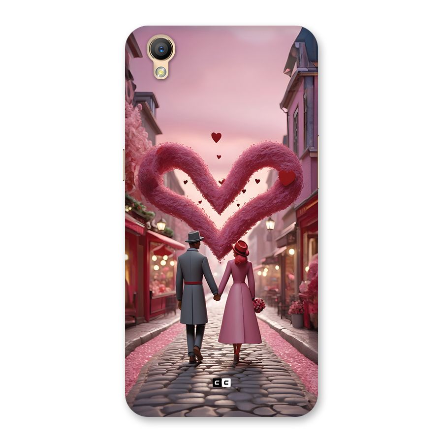 Valetines Couple Walking Back Case for Oppo A37