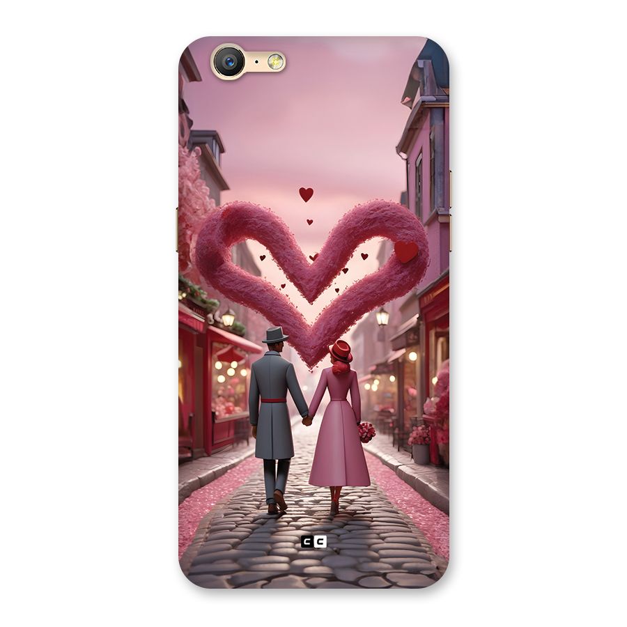 Valetines Couple Walking Back Case for Oppo A57