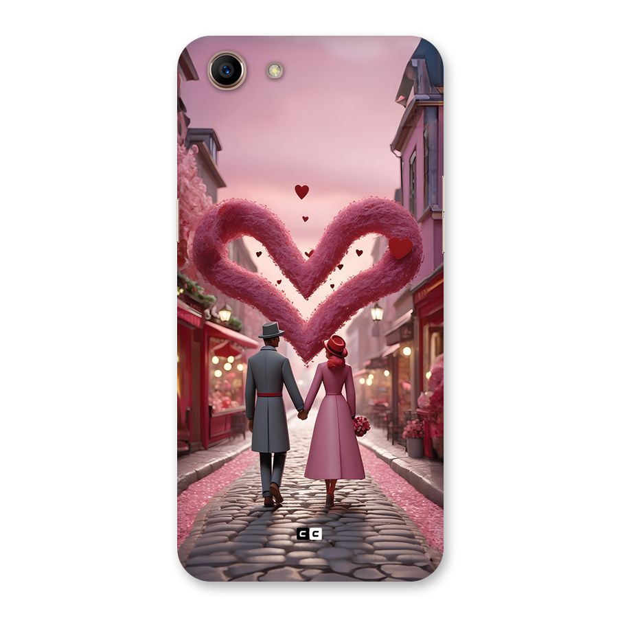 Valetines Couple Walking Back Case for Oppo A83 (2018)