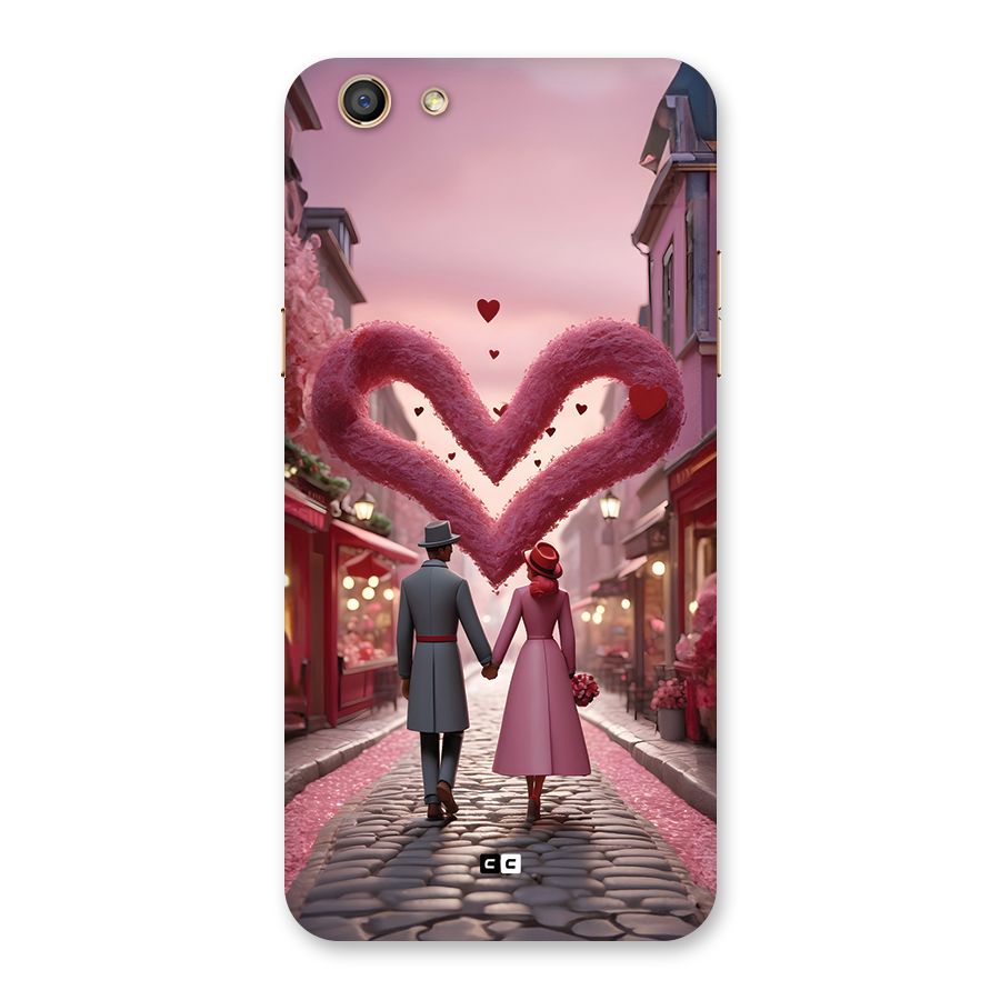 Valetines Couple Walking Back Case for Oppo F3