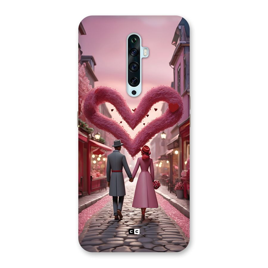 Valetines Couple Walking Back Case for Oppo Reno2 Z