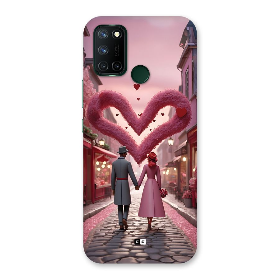 Valetines Couple Walking Back Case for Realme 7i