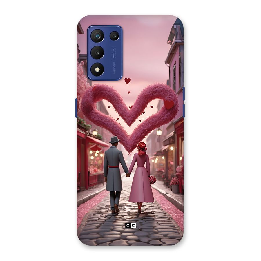 Valetines Couple Walking Back Case for Realme 9 5G Speed