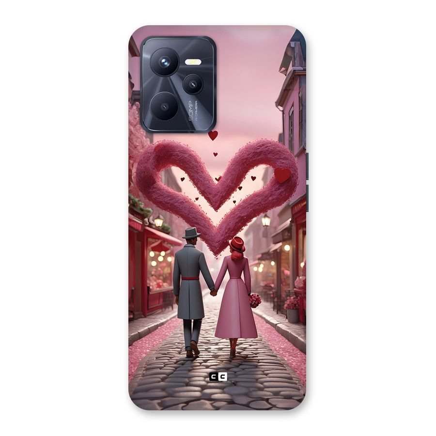 Valetines Couple Walking Back Case for Realme C35