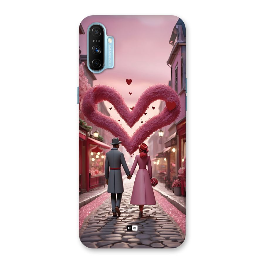 Valetines Couple Walking Back Case for Realme Narzo 20A