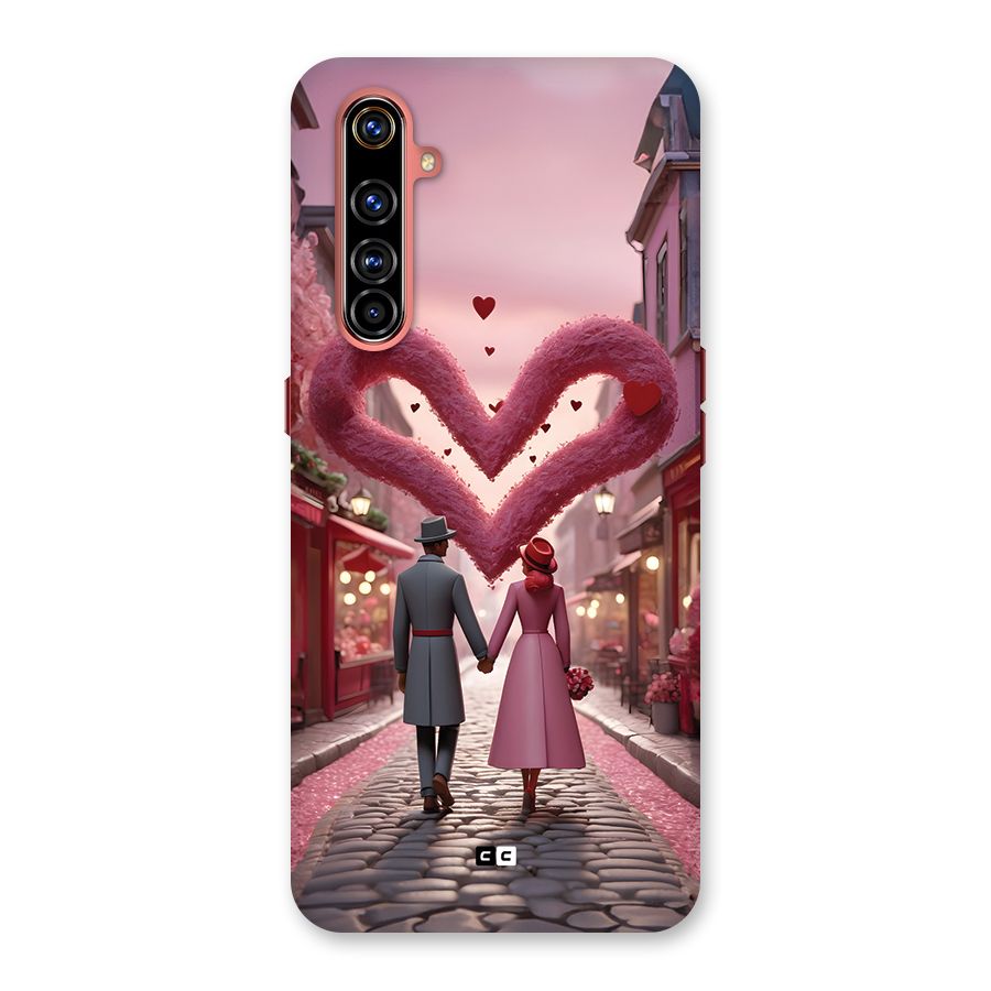 Valetines Couple Walking Back Case for Realme X50 Pro