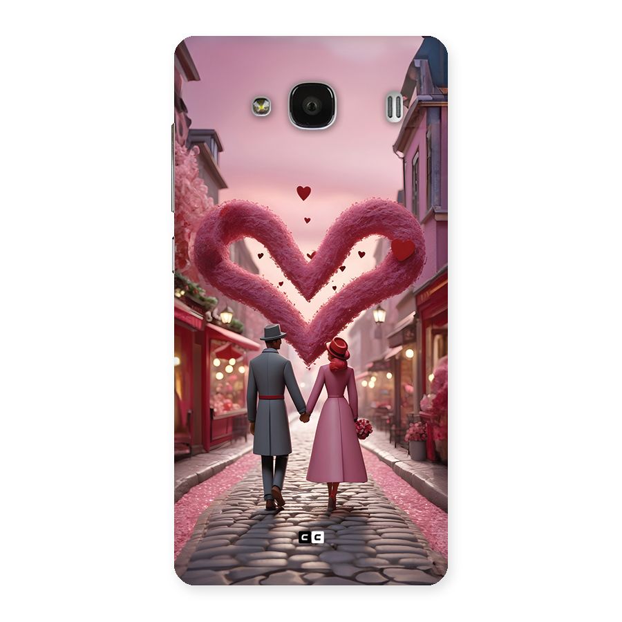 Valetines Couple Walking Back Case for Redmi 2