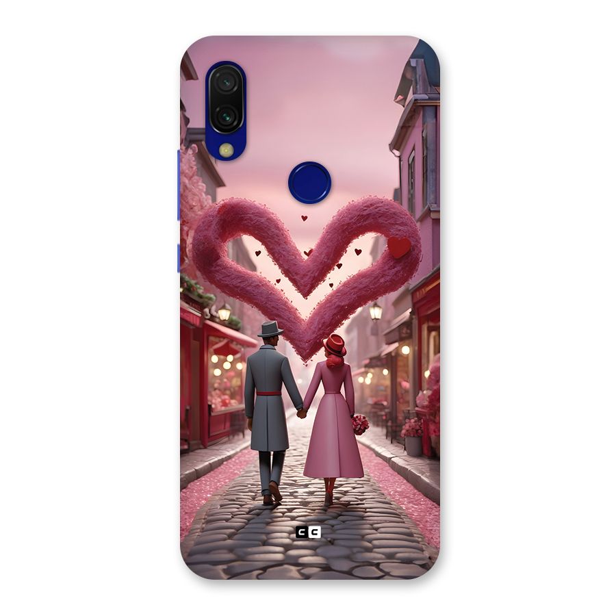 Valetines Couple Walking Back Case for Redmi Y3