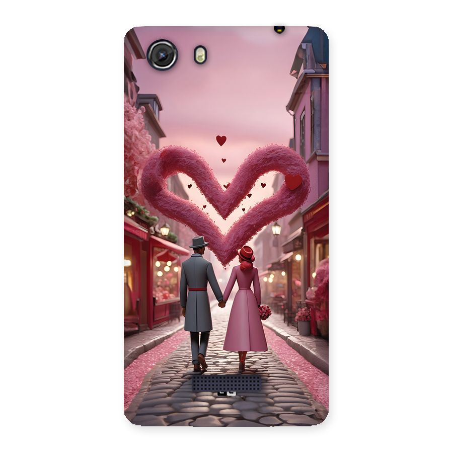 Valetines Couple Walking Back Case for Unite 3