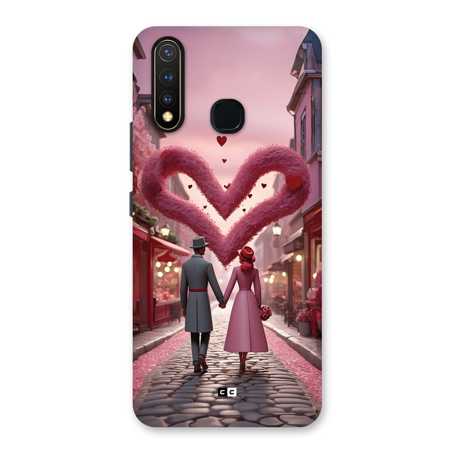 Valetines Couple Walking Back Case for Vivo U20
