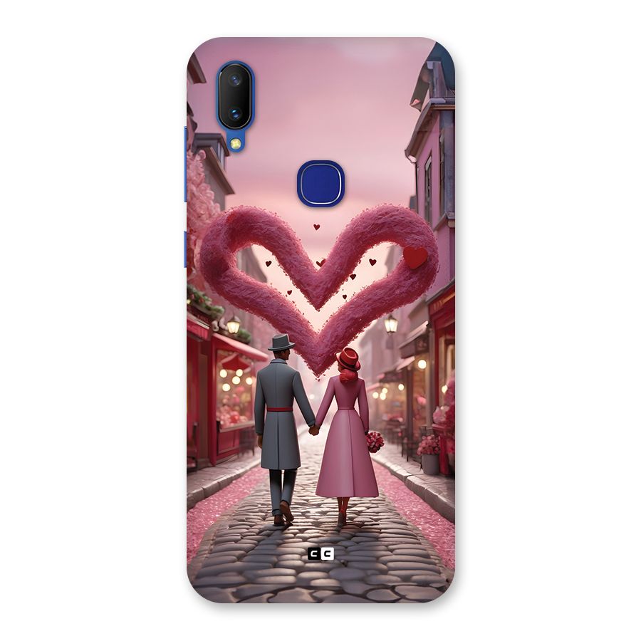 Valetines Couple Walking Back Case for Vivo V11