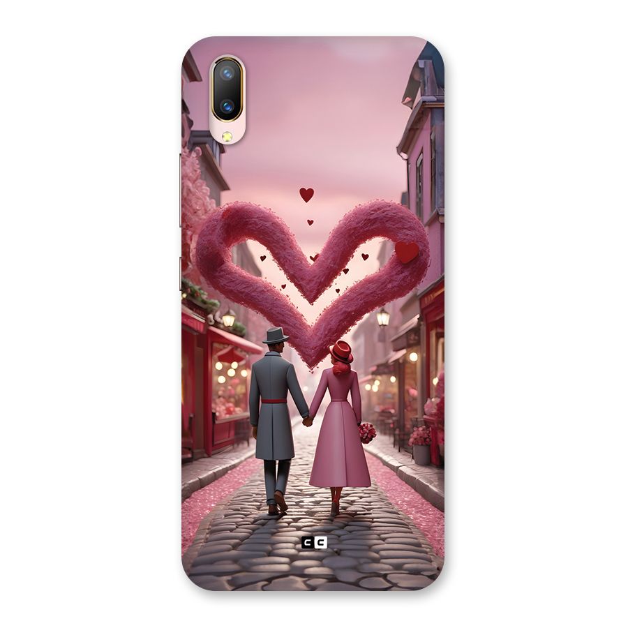 Valetines Couple Walking Back Case for Vivo V11 Pro