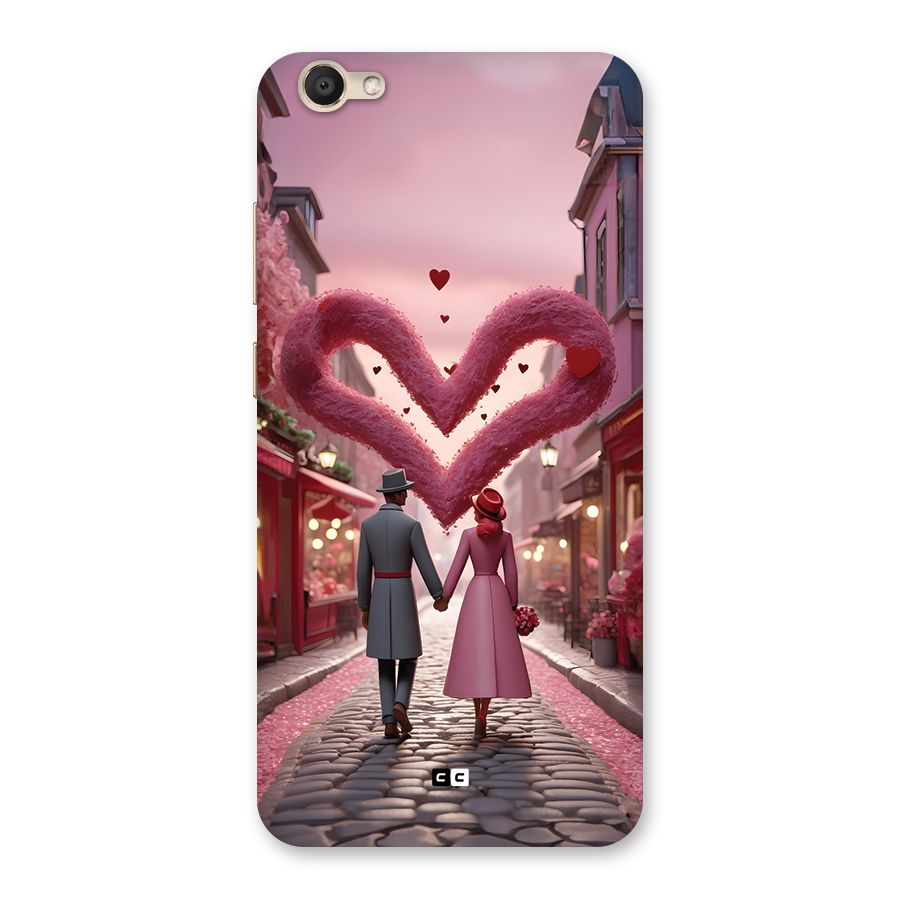 Valetines Couple Walking Back Case for Vivo V5