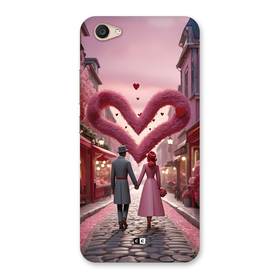 Valetines Couple Walking Back Case for Vivo V5 Plus