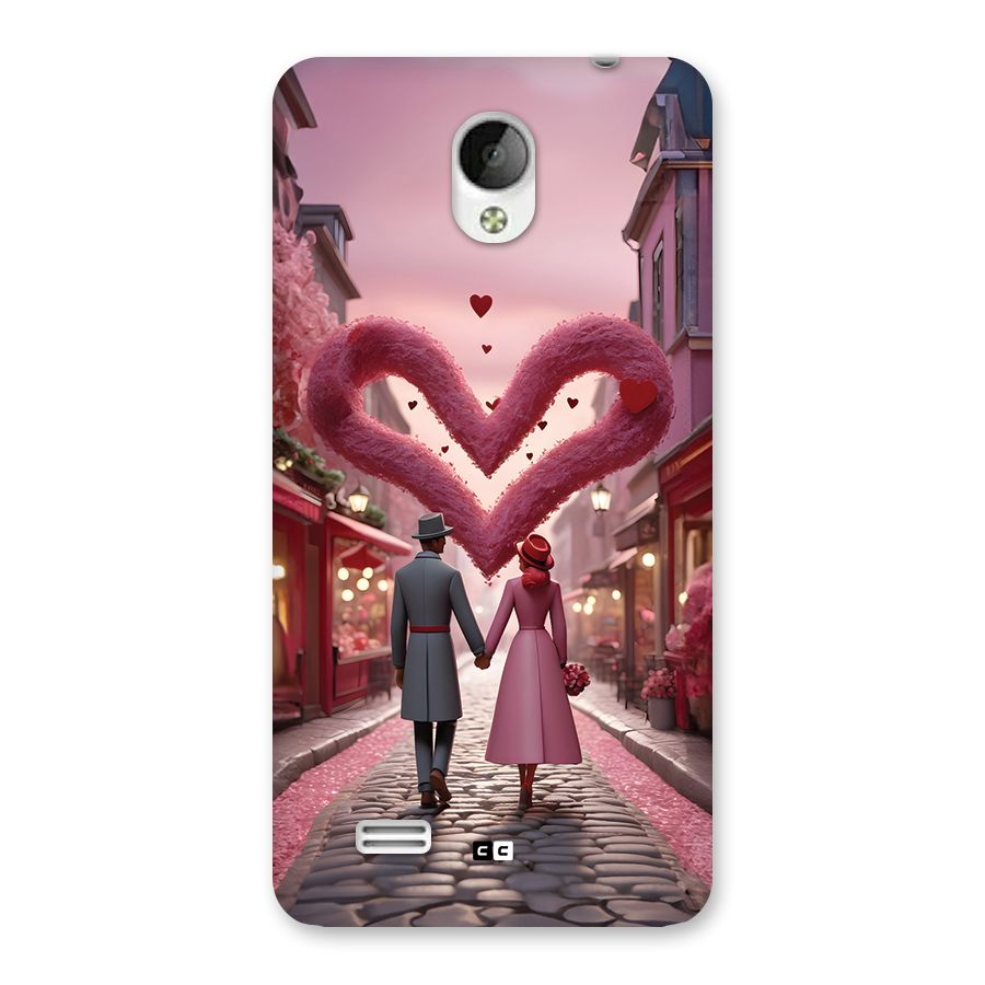 Valetines Couple Walking Back Case for Vivo Y21