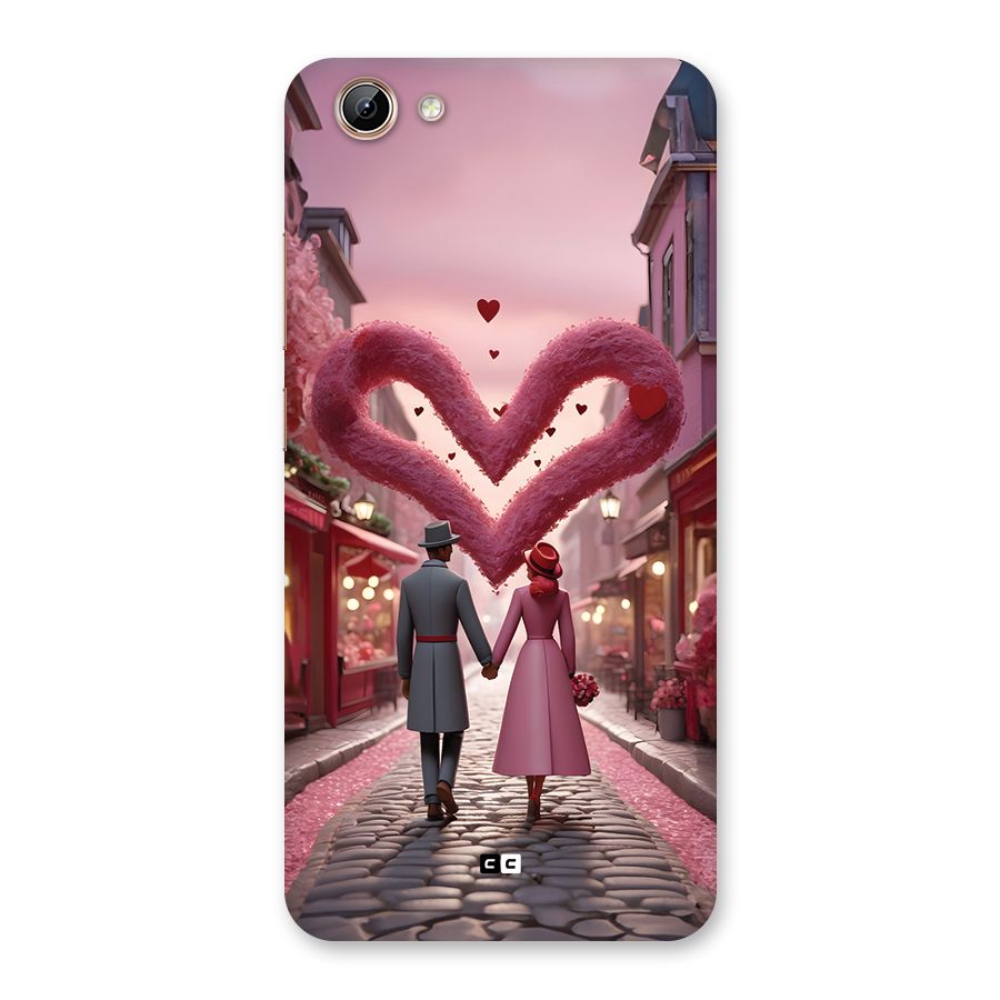 Valetines Couple Walking Back Case for Vivo Y71