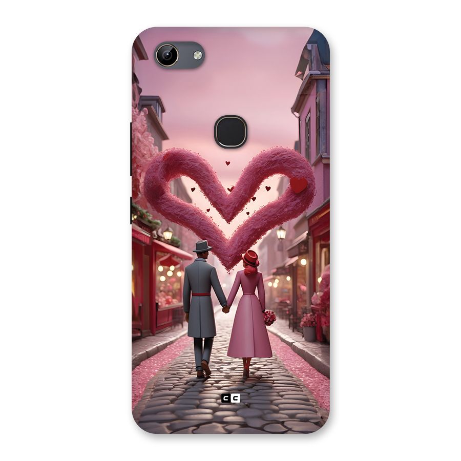 Valetines Couple Walking Back Case for Vivo Y81