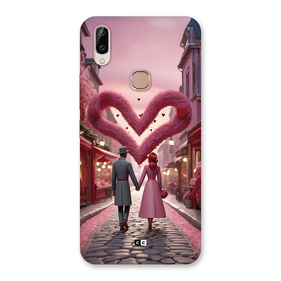 Valetines Couple Walking Back Case for Vivo Y83 Pro